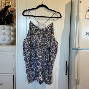 CAMEO oversized leopard spot romper S/M